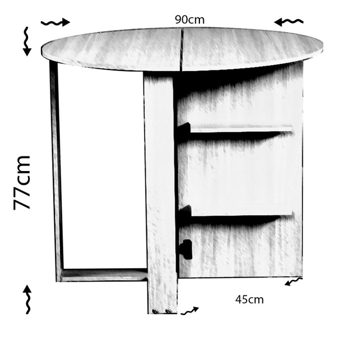 Hanah Home Mesa Plegable Extensible Blanco Hanah Home Mesa Plegable Extensible Blanco